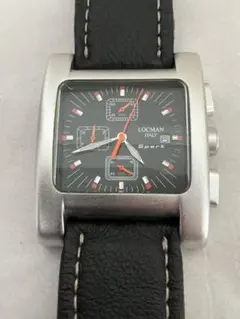 値下げ 稼働★LOCMAN ITALY メンズ QZ腕時計 クロノ不調 電池新品のサムネイル