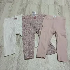 ☆H＆M mamaraku ベビーレギンス 3点セット 74cm