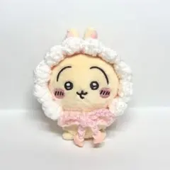 ちいかわ おすわりぬいぐるみ用 フリルボンネット ピンク うさぎ