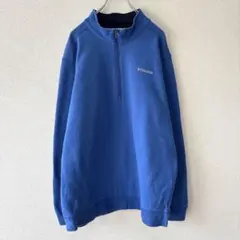 Columbia 00s ハーフジップスウェット　ワンポイント刺繍　XL 832