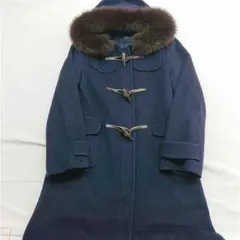 ?ファビュラスアンジェラ フォックスファー付ダッフルコート ネイビー系