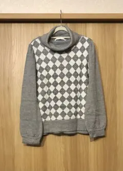 アーガイル柄タートルネックニット/Recette A'la mode