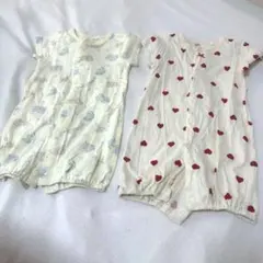 半袖 ツーウェイ・ドレスオール ロンパース 2点セット　50〜60