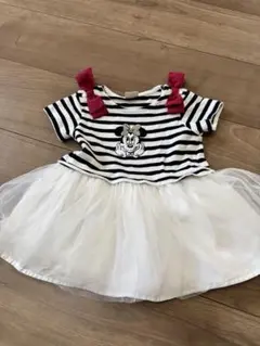 petit main ミニーちゃん ボーダー柄 80