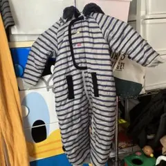 ベビー用ストライプアウター　ジャンプスーツ　ファミリア