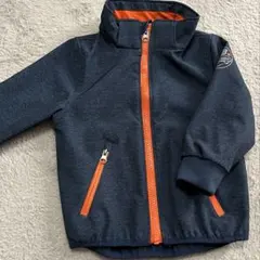 H&M フリースジャケット ネイビー/オレンジ