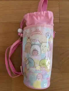 すみっコぐらし ペットボトルポーチ ピンク ボトルケース ショルダー 保冷のサムネイル