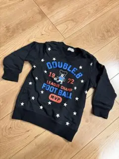 美品　ミキハウス　ダブルビー　100cm トレーナー　上着　スウェット　黒