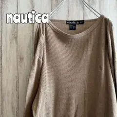 nautica ノーティカ 長袖 リブニット リブ ワンポイントロゴ