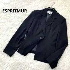 エスプリミュール ジャケット 喪服 礼服 シンプル 7号 黒 ブラックフォーマル