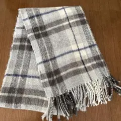 センスオブプレイス　チェックマフラー グレー系