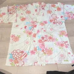 桜柄 甚平 ホワイト系 Mサイズ