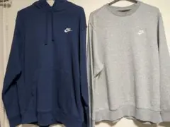 美品　NIKE　ワンポイント刺繍ロゴ　パーカー　＋　スウェット　2着まとめ売り