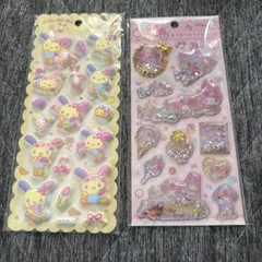 マイメロ キラキラカプセルシール ウサハナ モチモチマシュマロシール