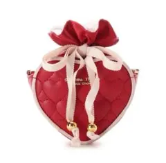 新品　サマンサタバサプチチョイス ハートキルティングミニポーチ レッド　人気