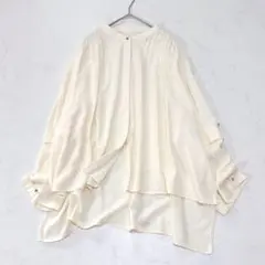 新品未使用 ADIEU TRISTESSE シルク混ピンタックカフスブラウス M