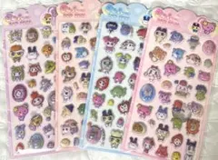 4枚セット　たまごっち　ステッカー　3Dシール　ボンボンドロップシール風