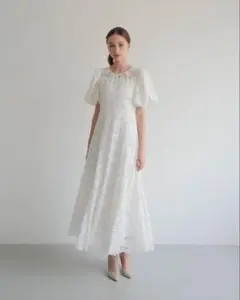 新品 acka dot pleats one-piece ロングワンピース 2 - メルカリ