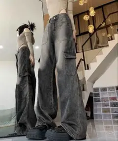 デニムカーゴパンツ デニム