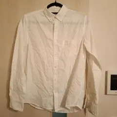 ナノユニバース 長袖シャツ ホワイト Lサイズ