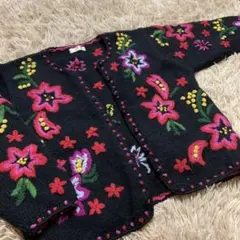 レディース/N COLLECTION /ニット花柄刺繍 カーディガン/ M