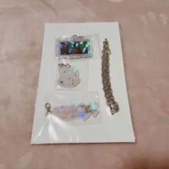 チェーン付き　ホログラム　アクリルチャーム　ラギー