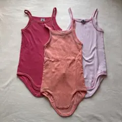 プチバトー　ノースリーブボディベビー肌着 3点セット 36M/94cm