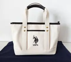 polo USPA トートバッグ アイボリー ダークブラウンのサムネイル