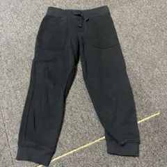 ブラック ロングパンツ キルティングポケット付き