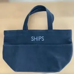 SHIPS トートバッグ　ブラック　定番トート
