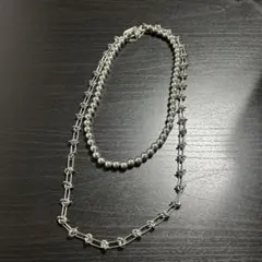 ジーナシス　二重チェーン ネックレス