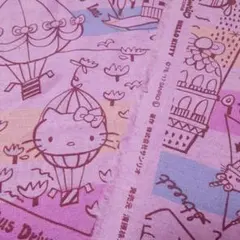 Sanrio　HELLOKITTY76.17 綿麻オックス　遊園地