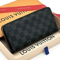 ルイヴィトン ダミエ グラフィット ヴェルティカル 黒 長財布 - メルカリ