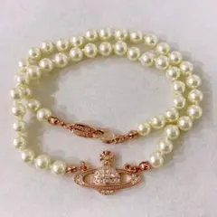 ヴィヴィアンウエストウッド パールネックレス ローズゴールド オーブネックレス