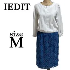 P2421 IEDIT 【M】 ワンピース ドッキングワンピース 花柄 美品