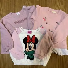 ベビー90サイズ　ディズニーミニーちゃん＆トレーナーの3点セット