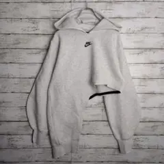 NIKE テックフリース パーカー L相当 アシンメトリー グレー レディース