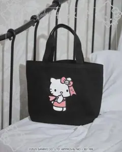rady　Hello Kittyトートバッグ　ブラック　キティ　ピンク
