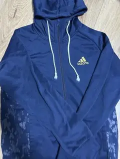adidas ネイビー フルジップパーカー M