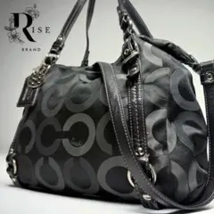 【希少】COACH 2way トートバッグ ショルダーバッグ A4 大容量 黒