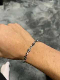 シルバー 花模様 ブレスレット