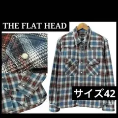 専用　XL 希少サイズ フラットヘッド ヘビーネル オンブレ チェック シャツ