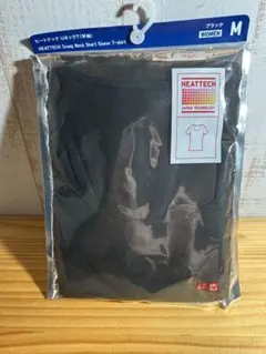 UNIQLO ヒートテック UネックT 半袖 ブラック M