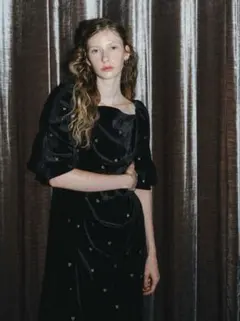 et.UNiVER ベロアドレス　Sweetheart velour dress