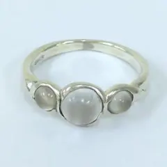 4℃　ヨンドシー　シルバー　ムーンストーン　リング　約10号