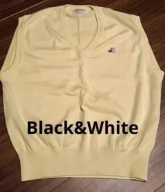 Black & White イエローニットベスト