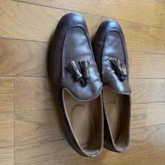 ポ*ル様 ZARA ブラウン タッセル ローファー