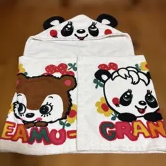 GRAND GROUND フード付きタオル ポンチョ　パンダ　なりきり　タオルのサムネイル