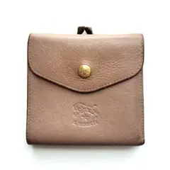 イルビゾンテ　がま口　二つ折り財布　グレージュ　グレイ　中古