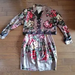 イタリアSPORTMAX 花柄シルクセットアップ